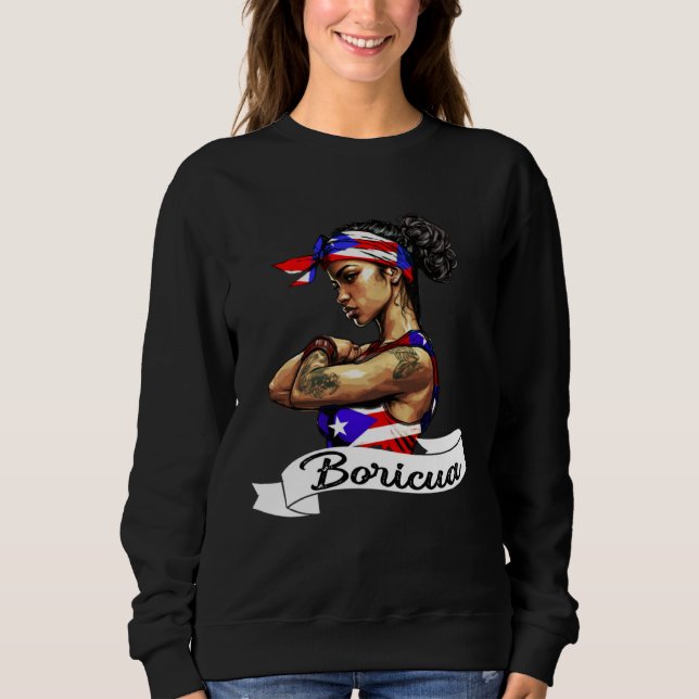 Puerto Rican Girl Boricua Puerto Rico Flag Pride W T Shirt (Framsida)