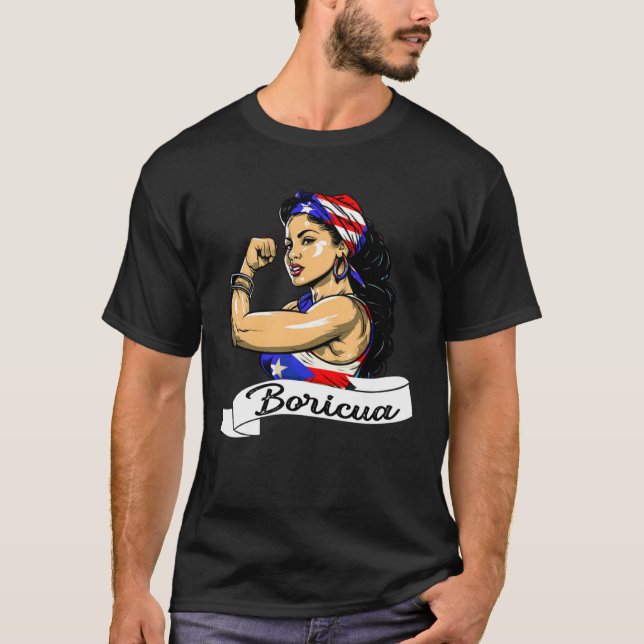 Puerto Rican Girl Boricua Puerto Rico Flag Pride W T Shirt (Framsida)