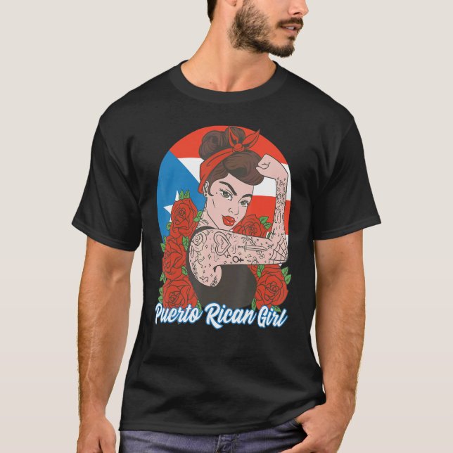 Puerto Rican Girl Puerto Rico Women Boricua T Shirt (Framsida)