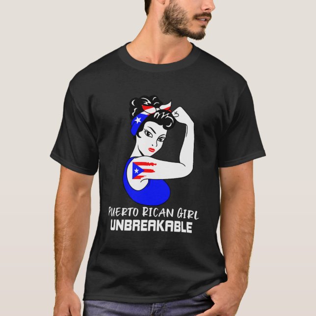 Puerto Rican Girl Unbryable T Shirt (Framsida)