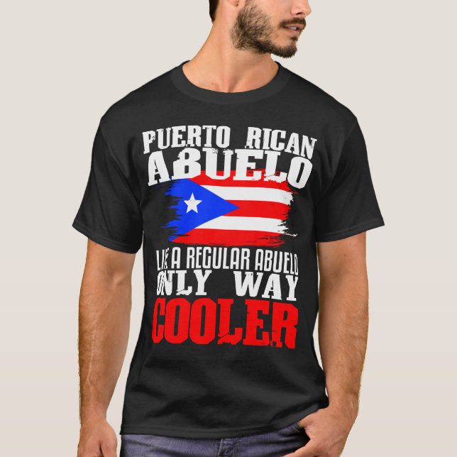 Puerto Rican Grandpa Abuelo Funny Fars dag Gift T Shirt (Framsida)