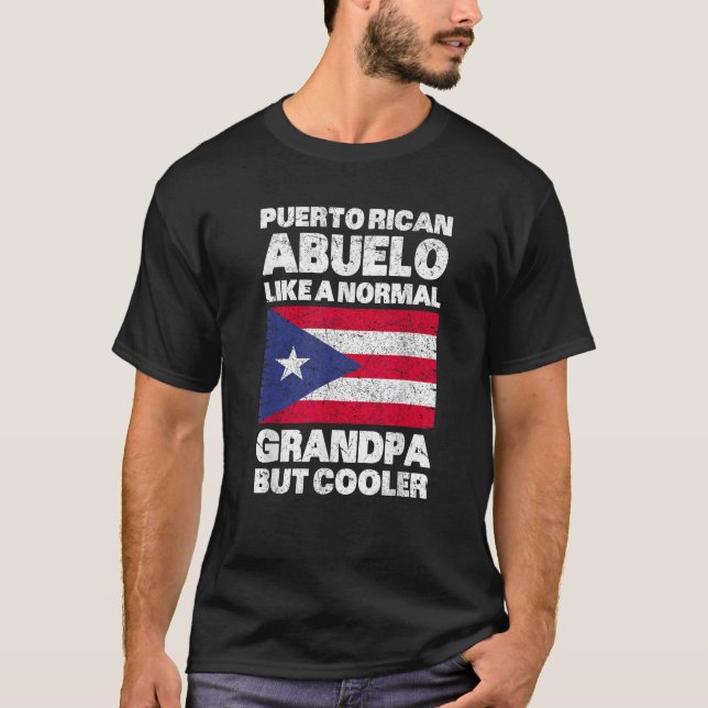 Puerto Rican Grandpa Abuelo Puerto Rican Flagga Pu T Shirt (Framsida)