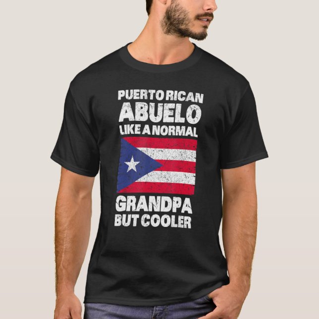 Puerto Rican Grandpa Abuelo Puerto Rican Flagga Pu T Shirt (Framsida)