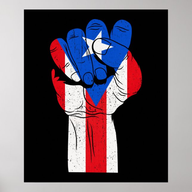 Puerto Rican Hand Puerto Rican Fist Poster (Framsidan)