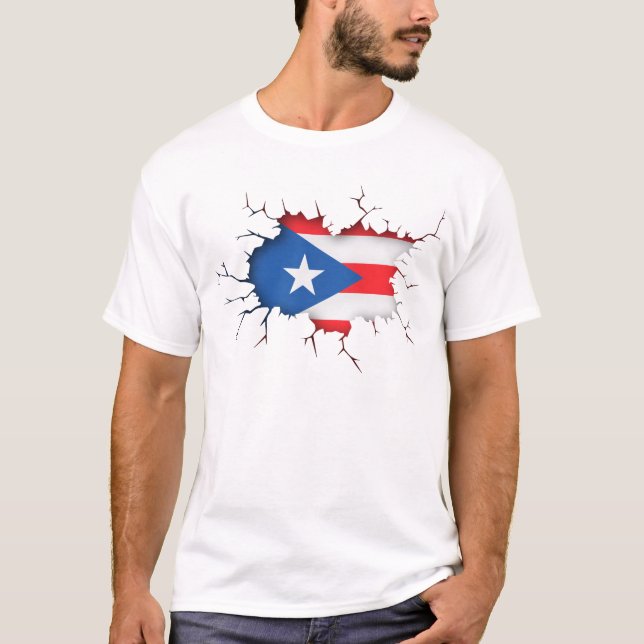 Puerto Rican insida - Boricua Puerto Rico flagga T T Shirt (Framsida)