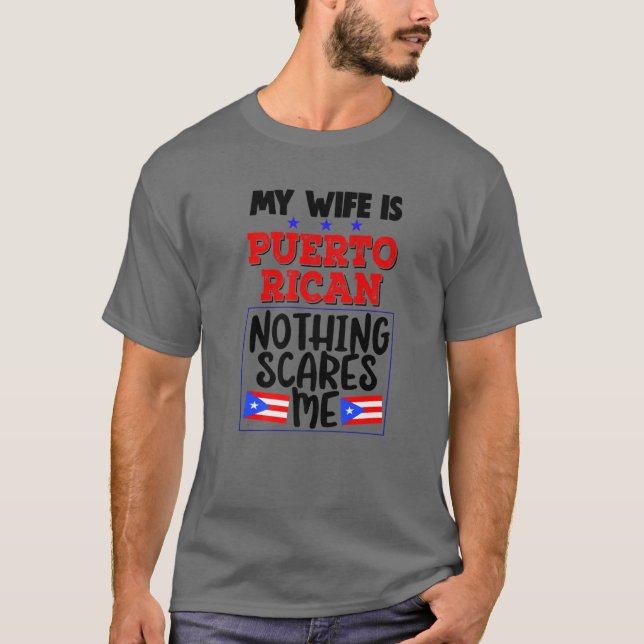 Puerto Rican Makfe Funny Make T Shirt (Framsida)
