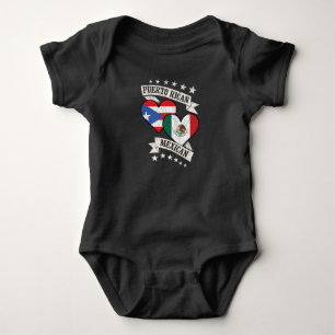 Puerto Rican Mexican Heart Flaggor Puerto Rico Mex T Shirt
