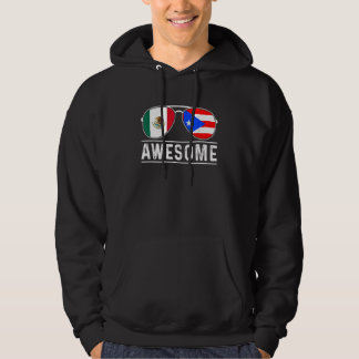Puerto Rican och Mexikanska Pridet Sunglass Fantas Hoodie