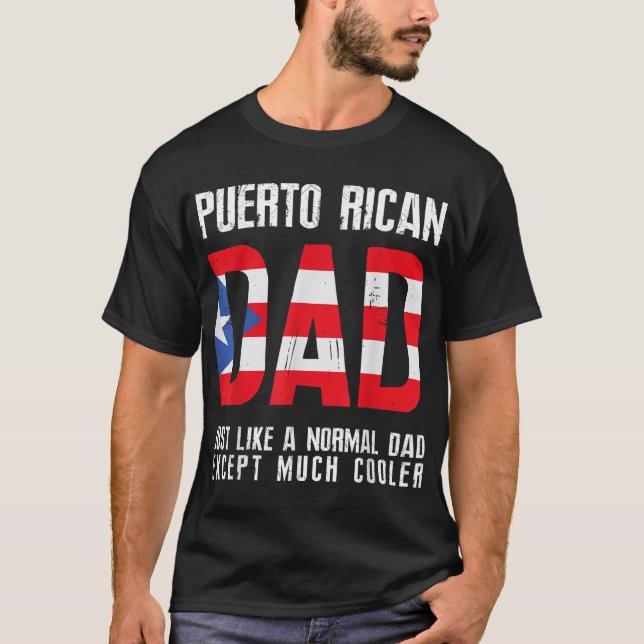 Puerto Rican Pappa som vanligt utom kylare T Shirt (Framsida)