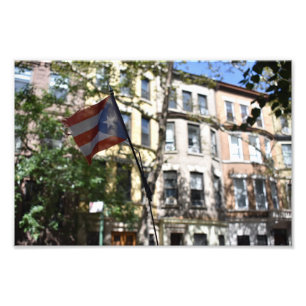 Puerto Rican Pride New York City Brownstones NYC Fototryck
