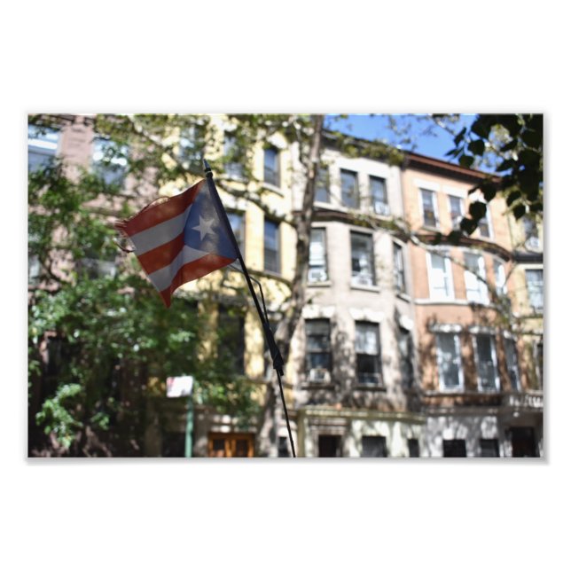 Puerto Rican Pride New York City Brownstones NYC Fototryck (Framsidan)