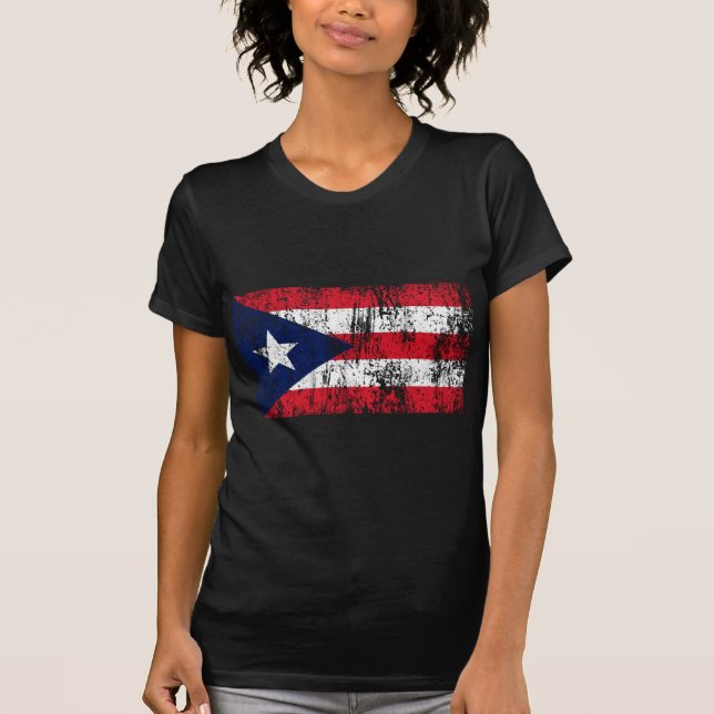 Puerto Rican prideflagga T Shirt (Framsida)
