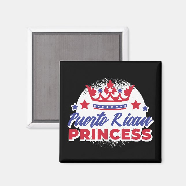 Puerto Rican Princess Cute Boricua Girl Pride Magnet (Front/Back)