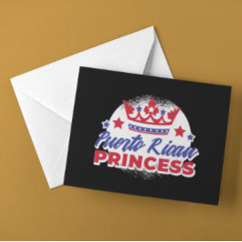 Puerto Rican Princess Cute Boricua Girl Pride Vykort