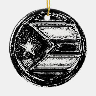 Puerto Rican Resistance Flagga Circle Ornament