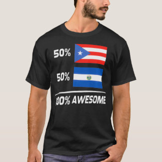 Puerto Rican Salvadorian Flag Puerto Rico El Salva T Shirt