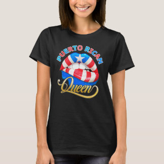 Puerto Rican Shirt Women Girls Puerto Rico Flagga T