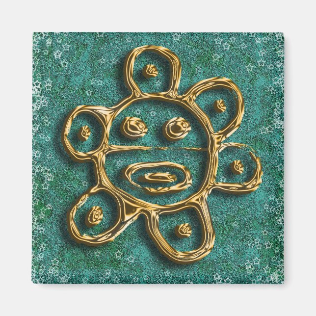 Puerto Rican sol petroglyph magnet (Framsidan)