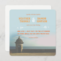 Puerto Rican Sunset Wedding bjudande