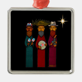 Puerto Rican Three Wise Men – Parranda Julgransprydnad Metall