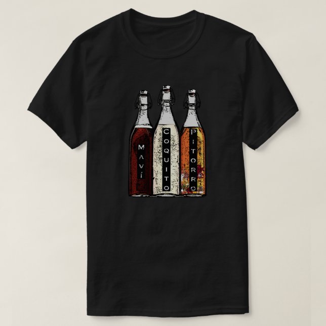 Puerto Rican Traditional Drinks T Shirt (Design framsida)