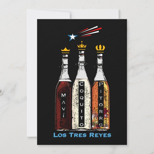 Puerto Rican Tres Reyes Boricuas Julkort (Framsida)