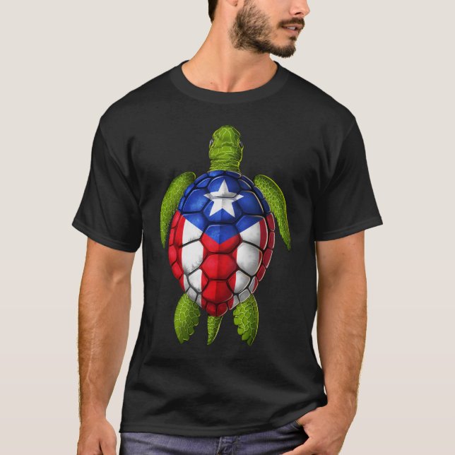 Puerto Rican Turtle T Shirt (Framsida)