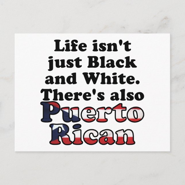 Puerto Rican Vykort (Framsida)