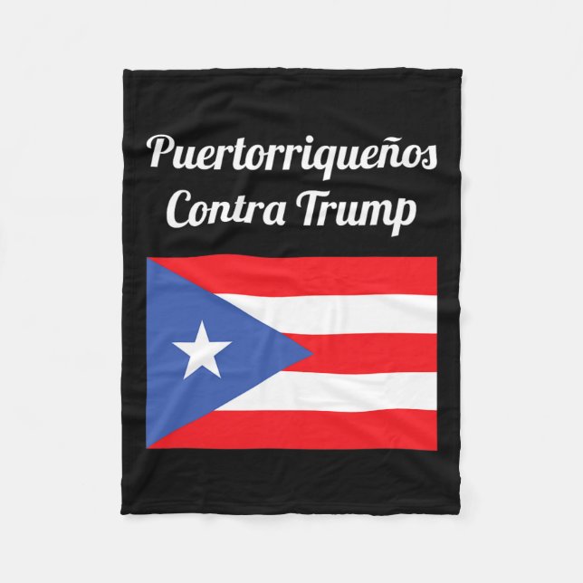 Puerto Ricans against Trump Valection Anti-trump L Fleecefilt (Framsidan)