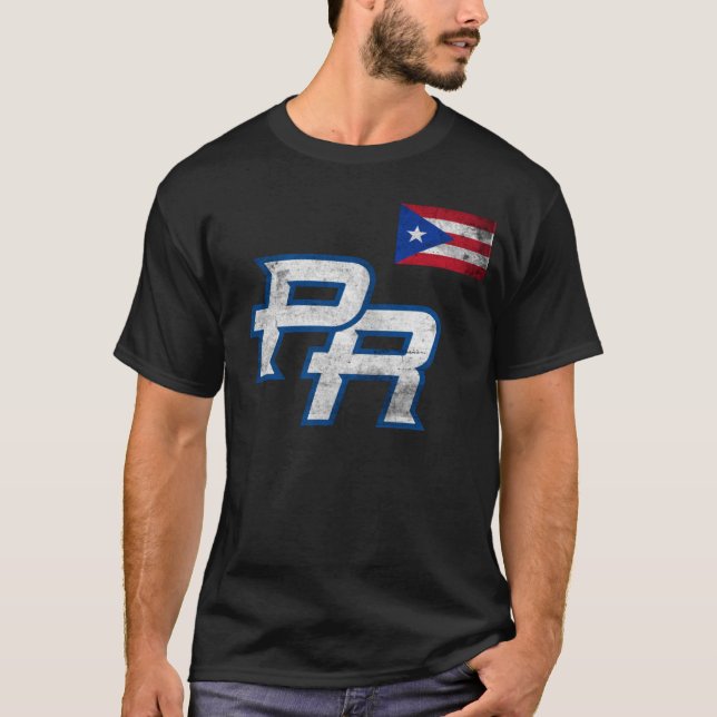 Puerto Rico 2023 Baseball Pride PR Boricua Pu T Shirt (Framsida)