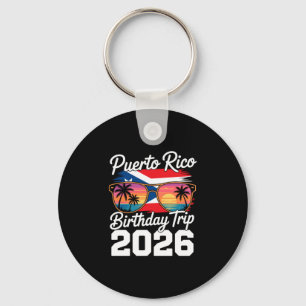 Puerto Rico 2026 födelsedagsresauppträdande Nyckelring