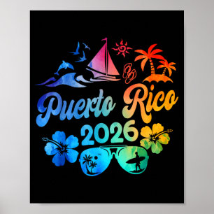 Puerto Rico 2026 Semester Beach Tie Dye Resa Somma Poster