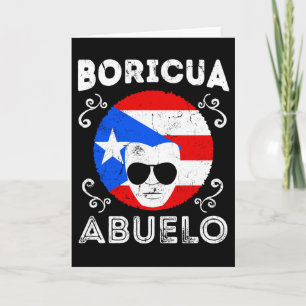 Puerto Rico Abuelo Grandpa Flagga Fars dag Kort