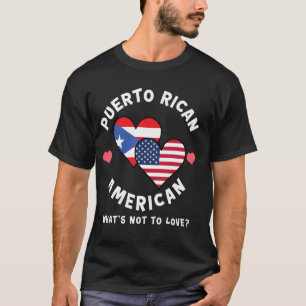 Puerto Rico Amerikan Är Inte Att Älska Hjärtflagga T Shirt