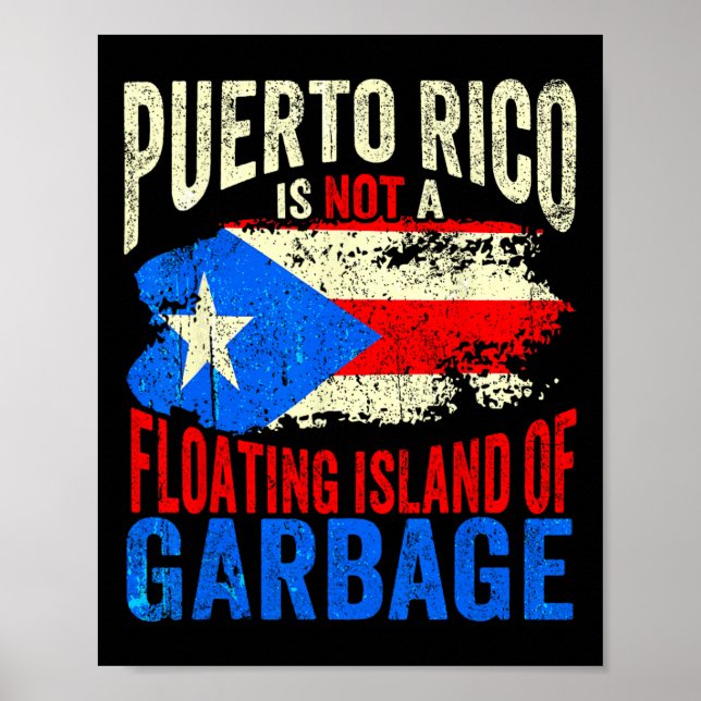 Puerto Rico är inte en Flytande ö i Sopor Poster (Framsidan)