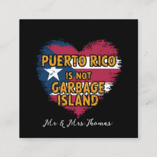 Puerto Rico är inte en ö i Sopor Fyrkantigt Visitkort