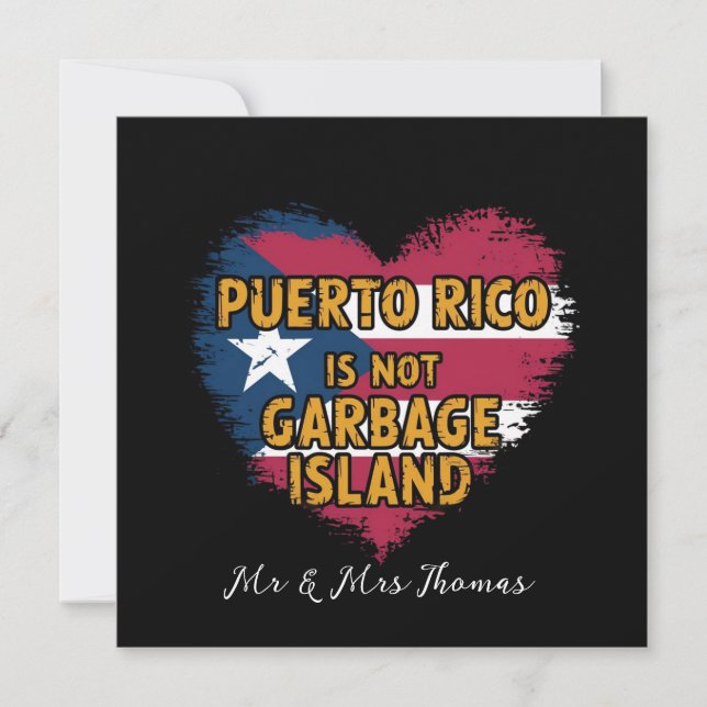 Puerto Rico är inte en ö i Sopor Inbjudningar (Framsida)