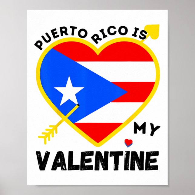 Puerto Rico är min Alla hjärtans dag Puerto Poster (Framsidan)