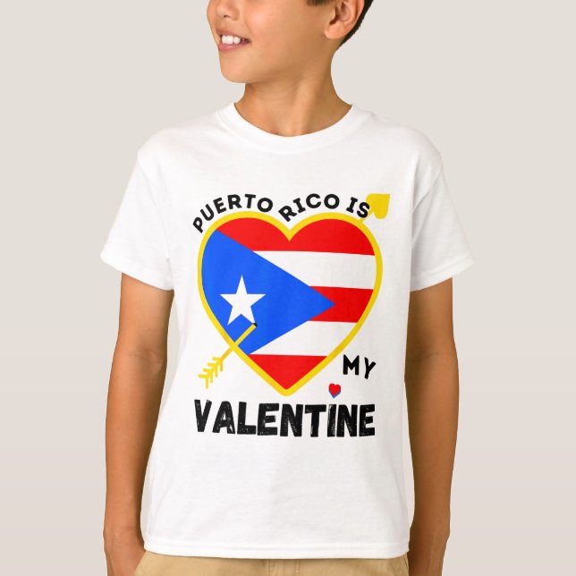 Puerto Rico är min Alla hjärtans dag Puerto T Shirt (Framsida)