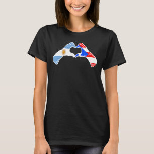 Puerto Rico Argentine Flagga Puerto Rican Argentin T Shirt