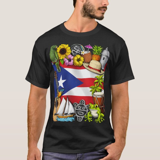 Puerto Rico-arv T Shirt (Framsida)