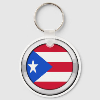 Puerto Rico Badge Nyckelring