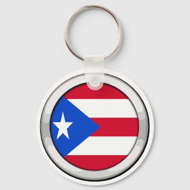 Puerto Rico Badge Nyckelring (Framsida)