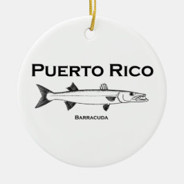 Puerto Rico Barracuda Julgransprydnad Keramik