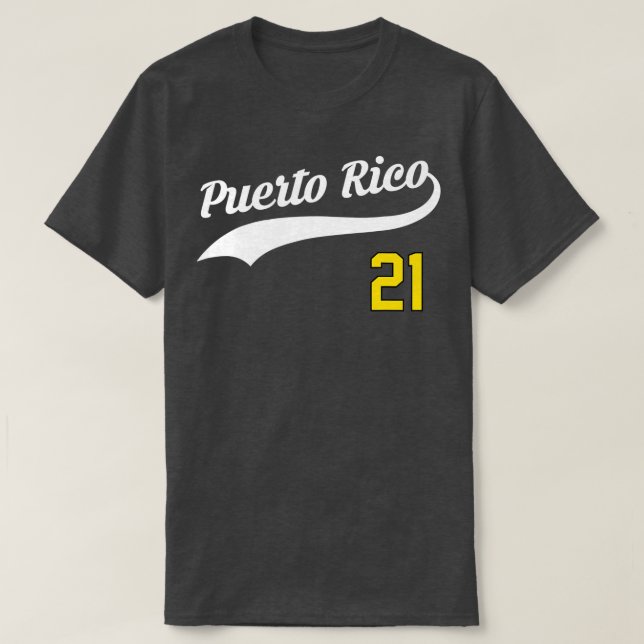 Puerto Rico Baseball 21 för Santurce Baseball Fläk T Shirt (Design framsida)