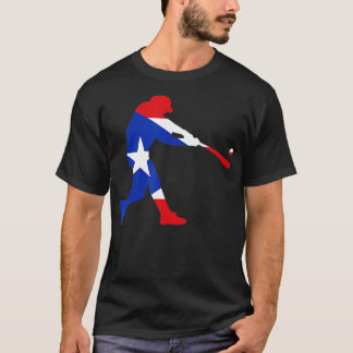 Puerto Rico Baseball PR Batter Classic Flagga Bori T Shirt