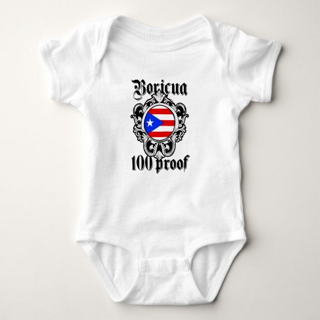 Puerto Rico Bodydräkt Baby T Shirt (Framsida)