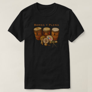 Puerto Rico Bomba y Plena Coqui Taino T Shirt