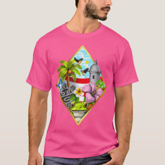 Puerto Rico Boricua Coqui Frog Taino Sol Puerto Ri T Shirt