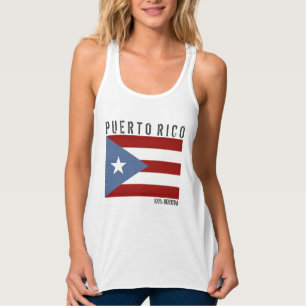 Puerto Rico Boricua Linne Med Racerback